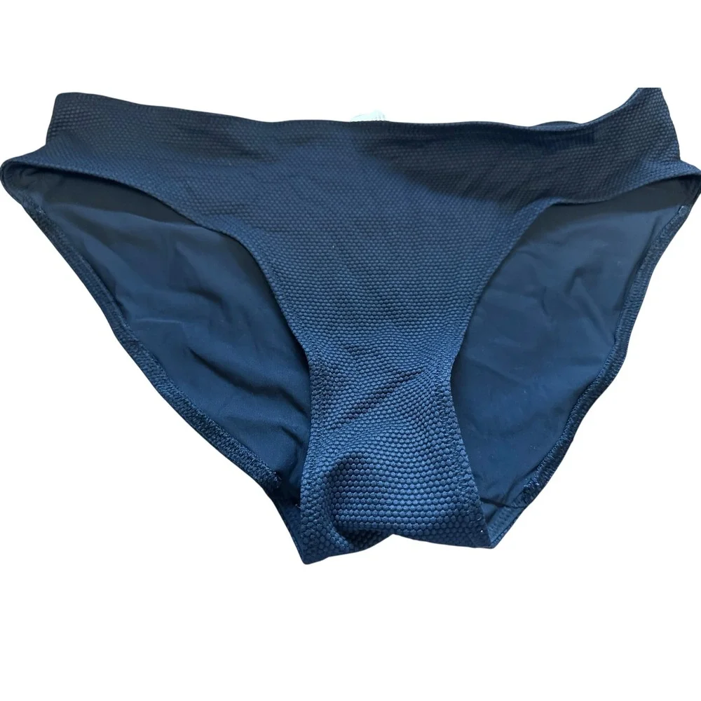 Lululemon Swim High‎ Waist Bikini Bottom underwear Textured Black XS Extra Small